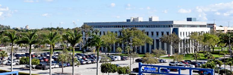 Image of the College of Education Building in the Boca campus.